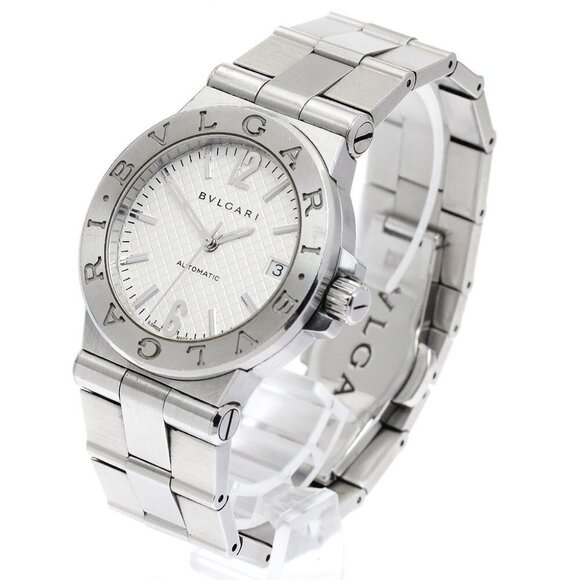 BVLGARI Diagono DG35S Date Silver Dial Automatic Men's Watch - Picture 5 of 12